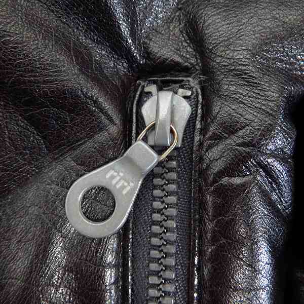 実際に弊社で買取させて頂いた BACKLASH/バックラッシュ 羊革 レザーダウンライダース 1107-01/2の画像 7枚目