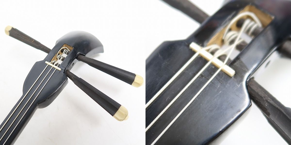 実際に弊社で買取させて頂いた★三線/サンシン 沖縄 三味線 和楽器/人工皮タイプの画像 8枚目