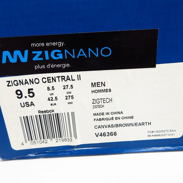 未使用】REEBOK/リーボック ZIGNANO CENTRAL II トレッキングシューズ
