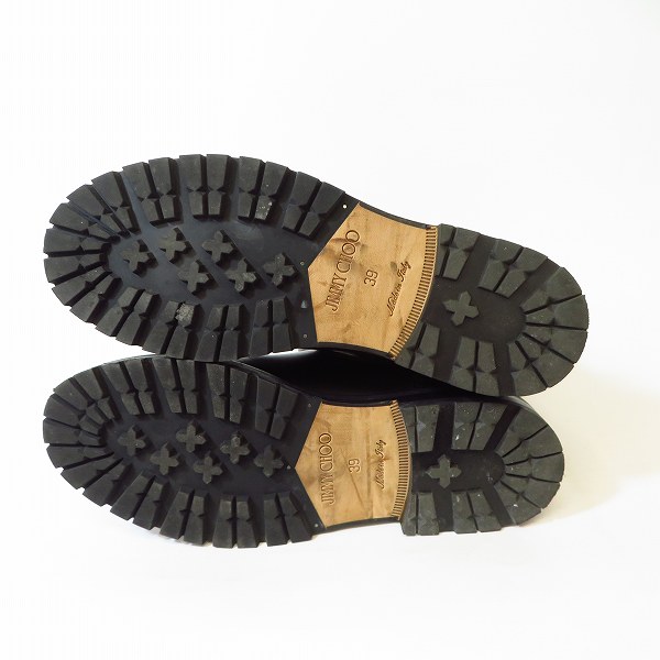 実際に弊社で買取させて頂いたJIMMY CHOO/ジミーチュウ バイカーブーツ/エンジニアブーツ/39の画像 2枚目