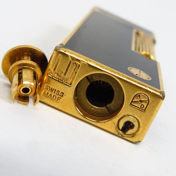 実際に弊社で買取させて頂いたdunhill/ダンヒル ローラー ガスライター ブラック×ゴールドの画像 2枚目