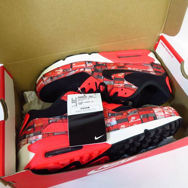 実際に弊社で買取させて頂いたNIKE×atmos/ナイキ×アトモス AIR MAX 90 PRNT エアマックス90 "WE LOVE NIKE" AQ0926-001/26の画像 7枚目