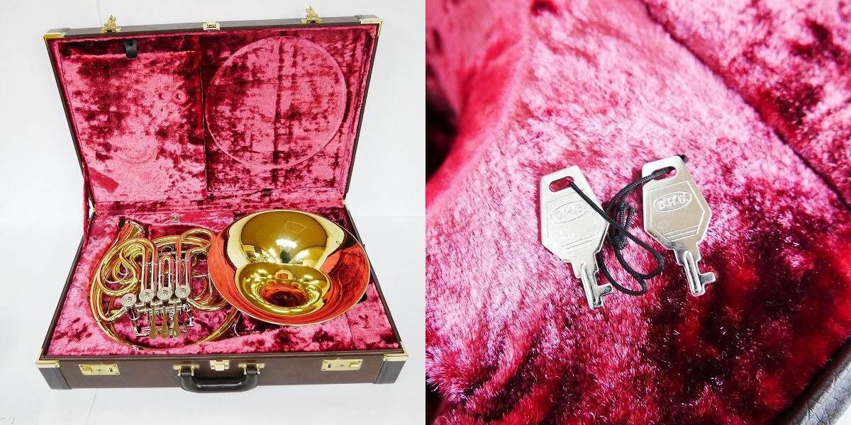 実際に弊社で買取させて頂いた★【ジャンク】YAMAHA/ヤマハ Custom YHR-867 KRD フルダブルホルン ベルクランツ ハードケース付きの画像 9枚目