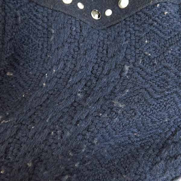 実際に弊社で買取させて頂いたDIET BUTCHER SLIM SKIN/ダイエットブッチャースリムスキン 12AW レザースリーブ ニットブルゾン 1　の画像 6枚目