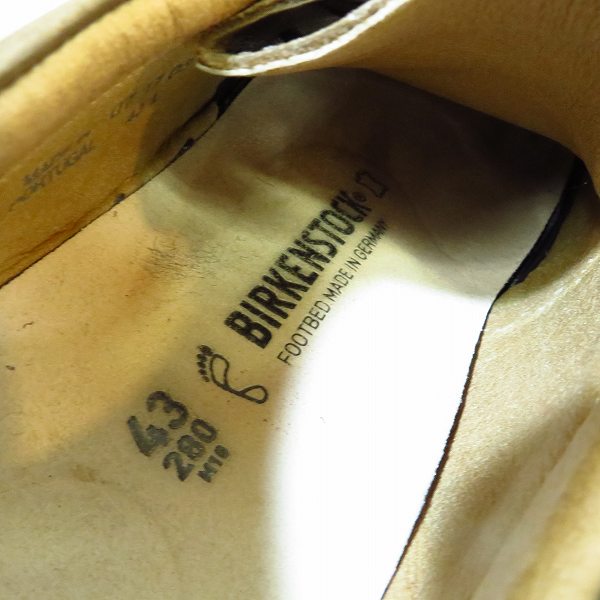 実際に弊社で買取させて頂いたBIRKENSTOCK/ビルケンシュトック Pasadena/パサデナ ナチュラル レザー シューズ/28の画像 5枚目