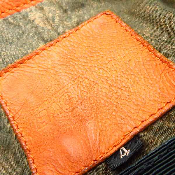 実際に弊社で買取させて頂いたBACKLASH×MAXSIX/バックラッシュ×マックスシックス ジャパンカーフ製品染め襟付き レザージャケット/1498-02/XLの画像 2枚目