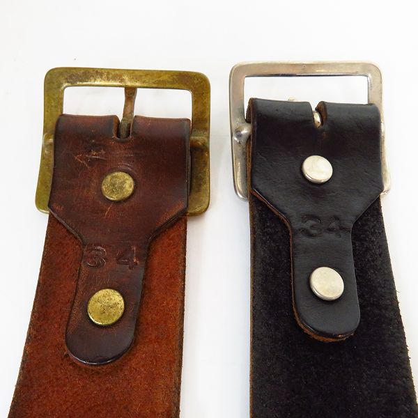 実際に弊社で買取させて頂いたHTC/Hollywood Trading Company/エイチティーシー スタッズレザーベルト 2点セットの画像 2枚目