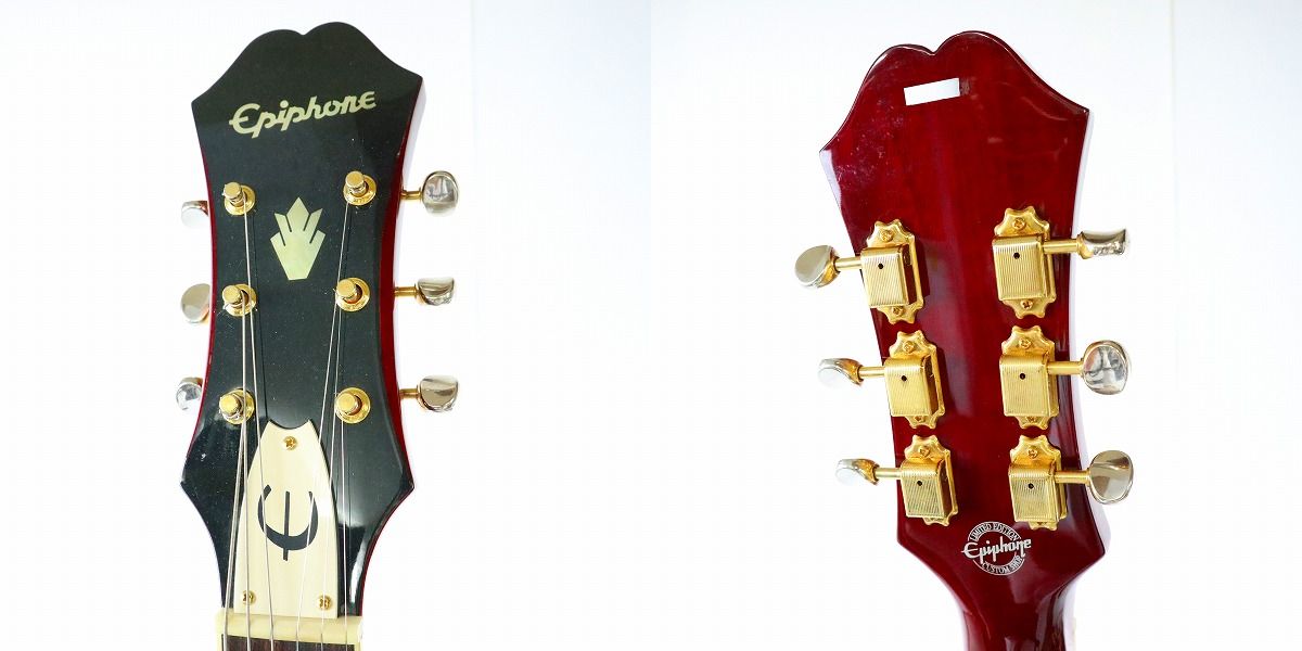 実際に弊社で買取させて頂いた★Epiphone/エピフォン RIVIERA VT CH セミアコ エレキギター ハードケース付き 動作確認済みの画像 3枚目