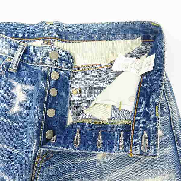 実際に弊社で買取させて頂いた【未使用】Marbles/マーブルス 50's 5PK DENIM #GUILD SP VOL.2　ダメージ＆クラッシュデニム MPT-A1801 size：Mの画像 2枚目