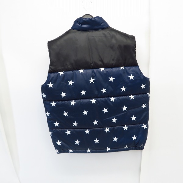 実際に弊社で買取させて頂いた【未使用】Marbles/マーブルス STARS PUFFY VEST スターパフベスト MJK-A1804 ネイビー/Lの画像 1枚目