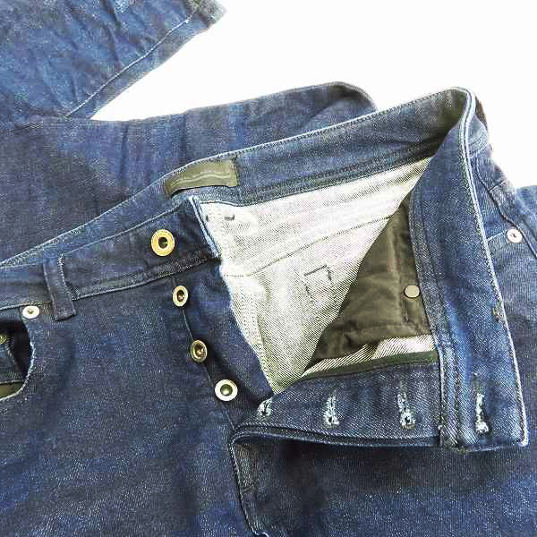 実際に弊社で買取させて頂いたDIESEL BLACK GOLD/ディーゼルブラックゴールド ボタンフライ レザーパッチ TYPE-2614/32の画像 6枚目