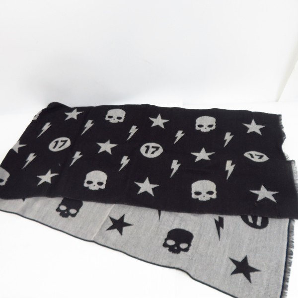 実際に弊社で買取させて頂いた【未使用】HYDROGEN/ハイドロゲン ALL OVER SCARF モノグラム ストール 233100の画像 5枚目