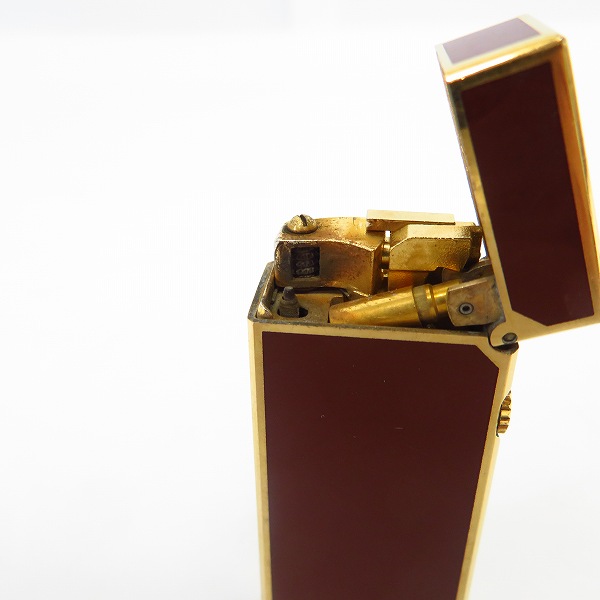 実際に弊社で買取させて頂いたdunhill/ダンヒル サイドローラーガスライター レッド×ゴールドの画像 5枚目