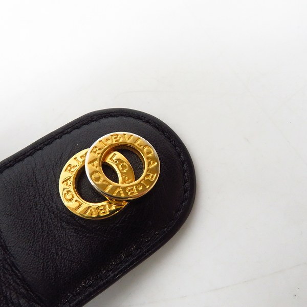 実際に弊社で買取させて頂いたBVLGARI/ブルガリ 財布/ウェレット 二つ折り ブラックの画像 7枚目