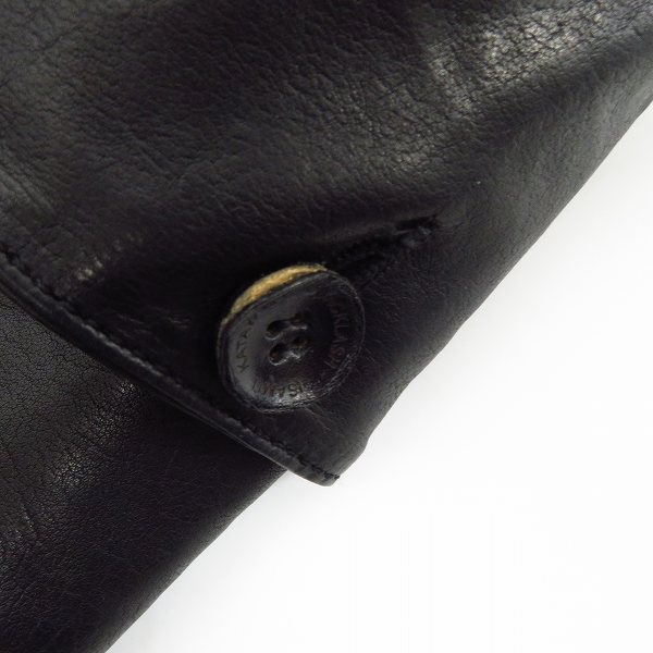 実際に弊社で買取させて頂いたBACKLASH/バックラッシュ GUIDI グイディ ベビーカーフ製品染め レザーシングルジャケット 1636-04/Lの画像 6枚目