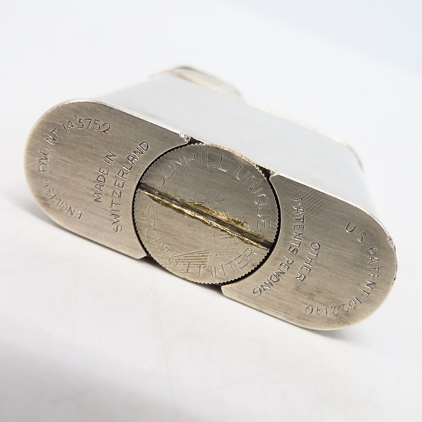 実際に弊社で買取させて頂いたdunhill/ダンヒル UNIQUE/ユニーク ハンマー スポーツライター/オイルライター シルバーの画像 3枚目