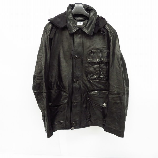 実際に弊社で買取させて頂いたC.P.COMPANY/シーピーカンパニー ラム レザー ゴーグル ジャケット 52