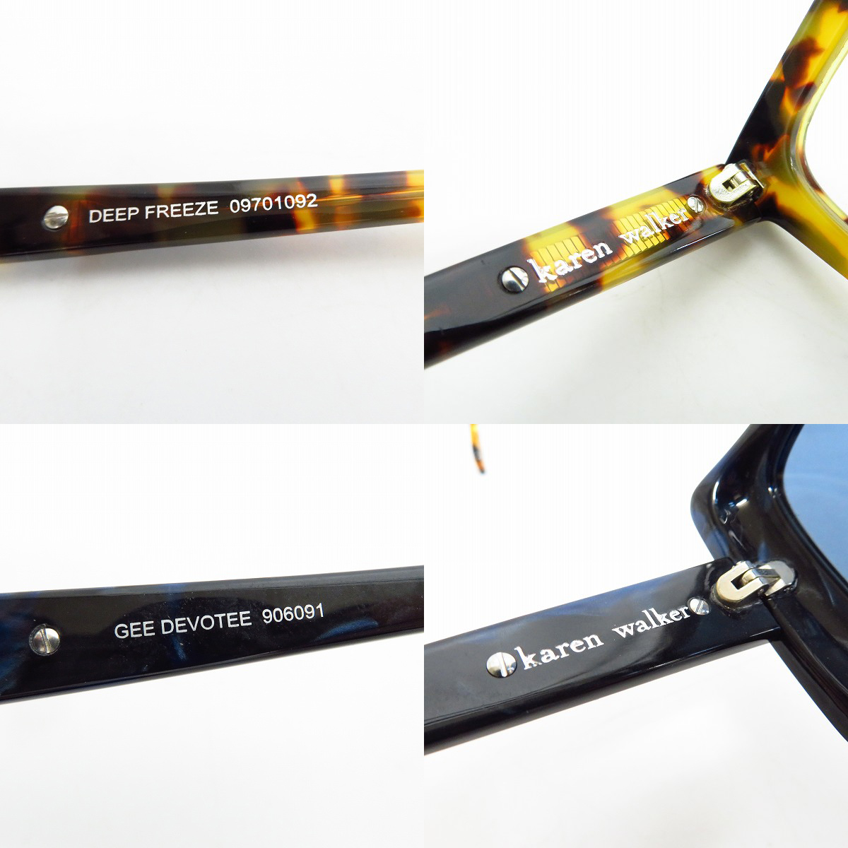 実際に弊社で買取させて頂いたKaren walker/カレンウォーカー GEE DEVOTEE/GEE FREEZE サングラス 2点セットの画像 5枚目