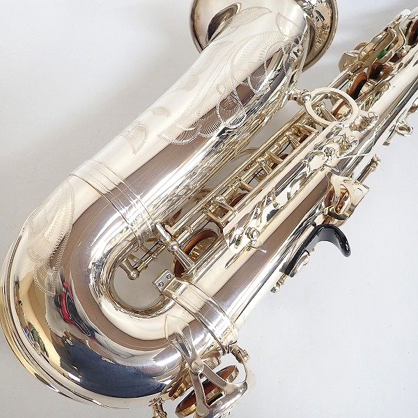 実際に弊社で買取させて頂いた★SELMER/セルマー アルトサックス SA80/Super Action 80 W/E SP シルバープレート 彫刻有り 35万台 ハードケース付 の画像 5枚目