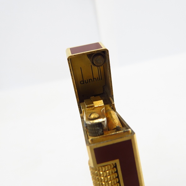 実際に弊社で買取させて頂いたdunhill/ダンヒル サイドローラーガスライター レッド×ゴールドの画像 4枚目