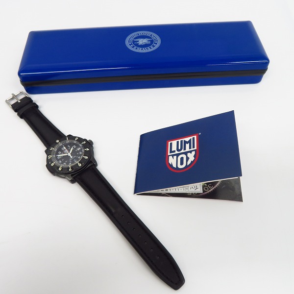 実際に弊社で買取させて頂いたLUMINOX/ルミノックス NIGHT HAWK/ナイトホーク レザーベルト ウォッチ/腕時計 SERIES 3400/F-117【動作未確認】の画像 6枚目