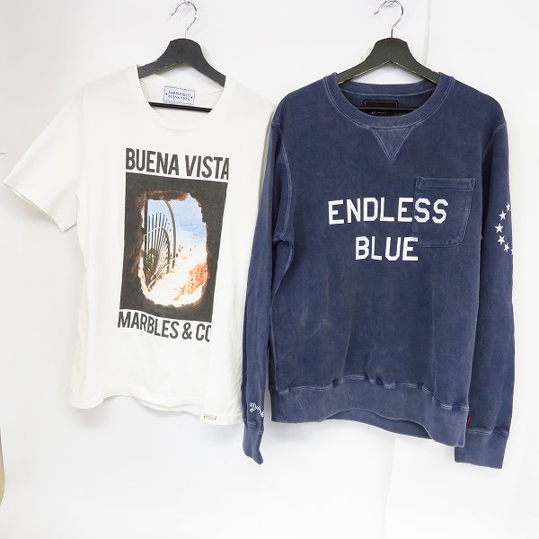 実際に弊社で買取させて頂いたMARBLES/マーブルズ スウェット/カットソー/Tシャツ/ニット帽/デニムイージーパンツ 6点セットの画像 3枚目