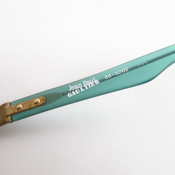 実際に弊社で買取させて頂いたJean Paul GAULTIER/ジャンポールゴルチエ ヴィンテージ サングラス グリーン 56-5202の画像 4枚目