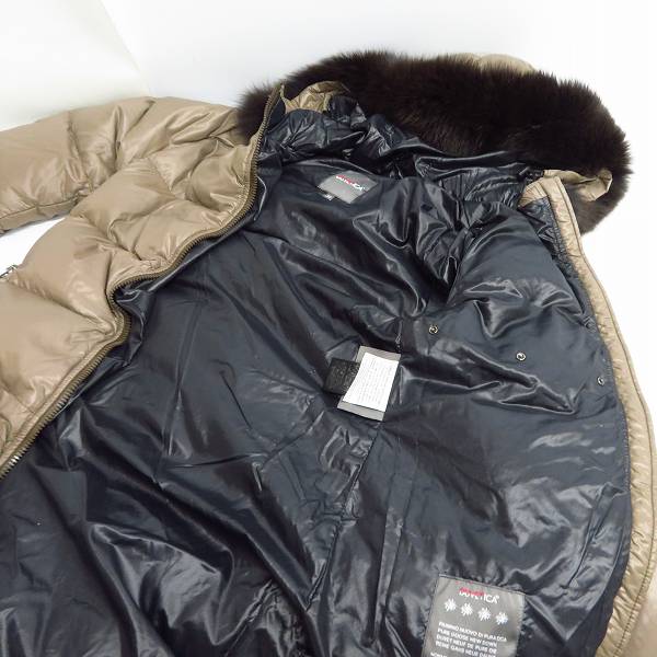 実際に弊社で買取させて頂いたDUVETICA/デュベティカ kappa/カッパ レディース ファー付ダウンコート FGB-1057R size：38の画像 6枚目