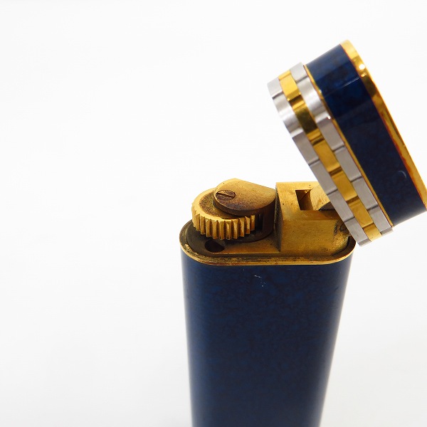 実際に弊社で買取させて頂いたCartier/カルティエ トリニティガスライター ブルー×ゴールドの画像 5枚目