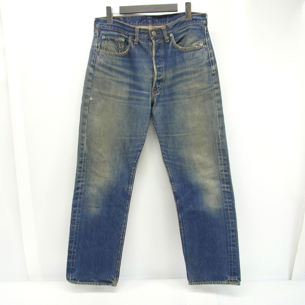 LEVIS/リーバイス 501 BIG-E ドット刻印 平行ステッチ 足長R フラップ