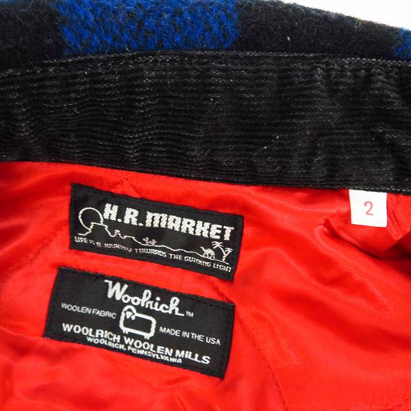 実際に弊社で買取させて頂いたHOLLYWOOD RANCH MARKET/ハリウッド ランチマーケット チェック ジャケット Wool Rich/2の画像 2枚目