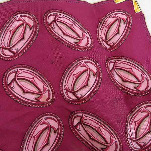 実際に弊社で買取させて頂いたCartier/カルティエ スカーフ シルク 総柄/ブランドロゴの画像 4枚目