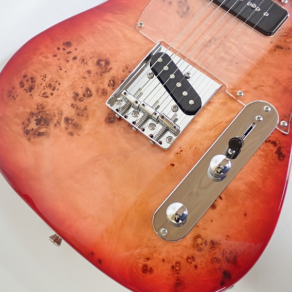 実際に弊社で買取させて頂いた★Bacchus/バッカス Universe Series TACTICS-BP/R RD-B バールポプラトップ テレキャスタータイプ ソフトケース付の画像 6枚目