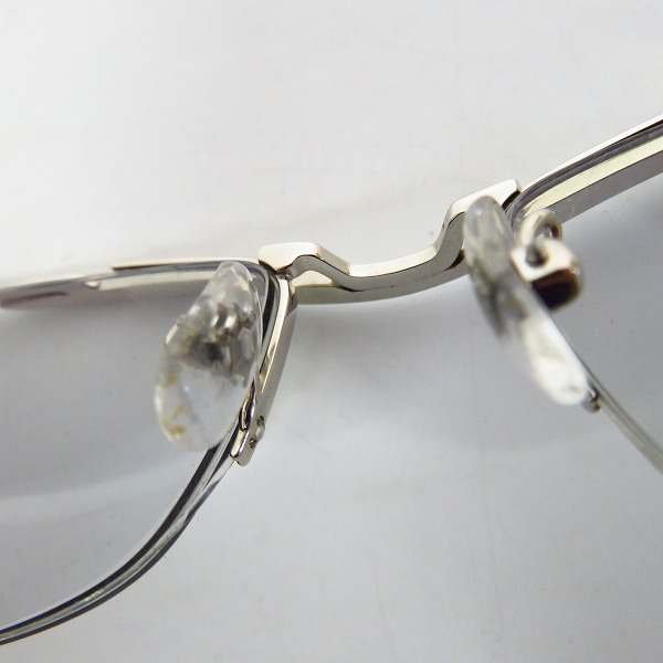 実際に弊社で買取させて頂いた999.9/フォーナインズ メタルフレーム 度入り眼鏡/メガネフレーム シルバー/SP-10T 2の画像 3枚目