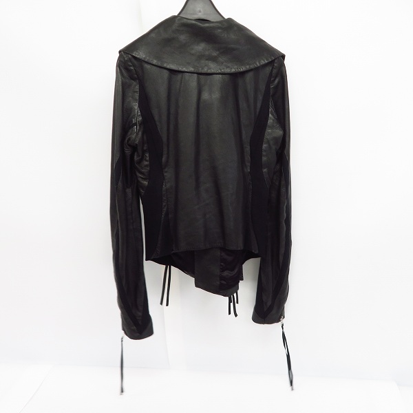 実際に弊社で買取させて頂いたEKAM/エカム シープスキン ダブルライダースジャケット Sの画像 1枚目