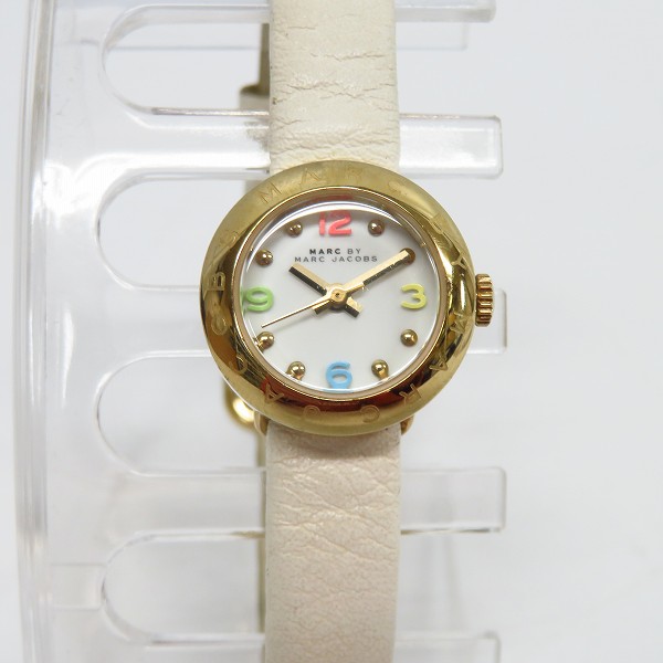実際に弊社で買取させて頂いたMARC BY MARC JACOBS/マークバイマークジェイコブス レザー バンド レディース 腕時計【動作未確認】