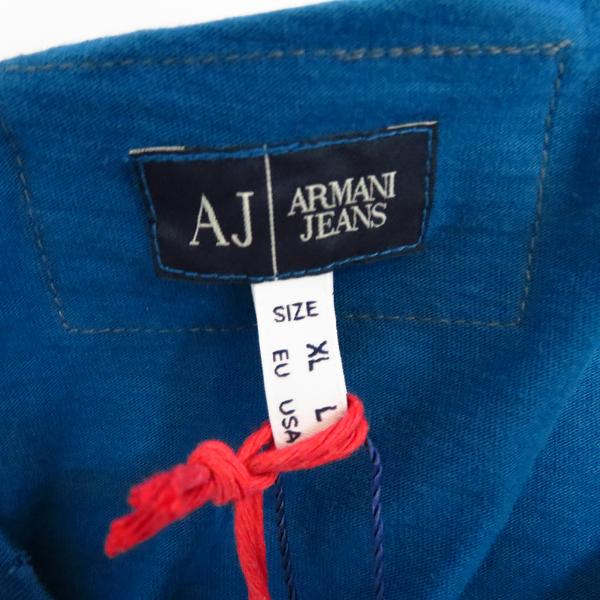 実際に弊社で買取させて頂いた【未使用/JPタグ】ARMANI JEANS/アルマーニジーンズ プリント Tシャツ ブルー系 Lの画像 2枚目