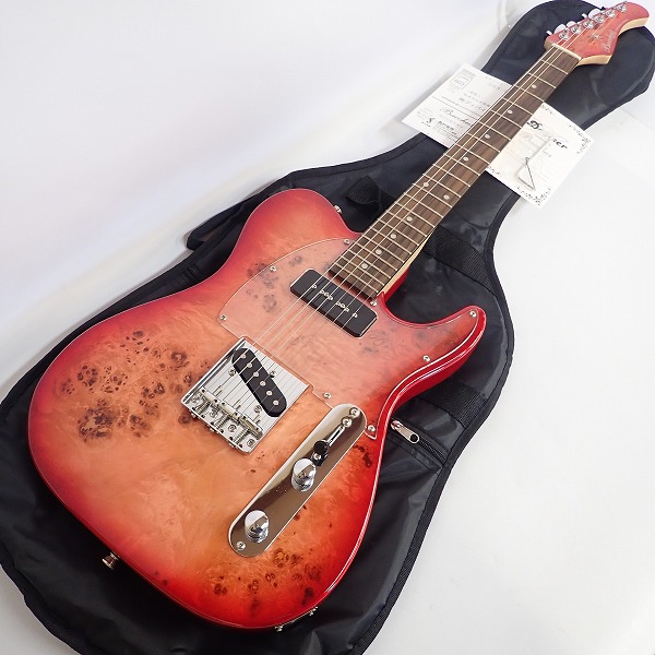 実際に弊社で買取させて頂いた★Bacchus/バッカス Universe Series TACTICS-BP/R RD-B バールポプラトップ テレキャスタータイプ ソフトケース付