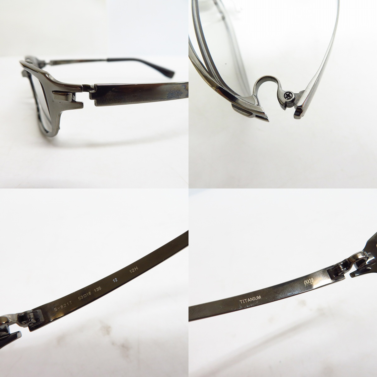 実際に弊社で買取させて頂いた999.9/フォーナインズ フルリム メガネフレーム S-821Tの画像 4枚目