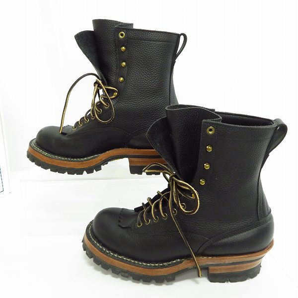 実際に弊社で買取させて頂いたWHITE'S BOOTS/ホワイツブーツ 375B SMOKE JUMPER スモークジャンパー ブラック 8.5Eの画像 3枚目