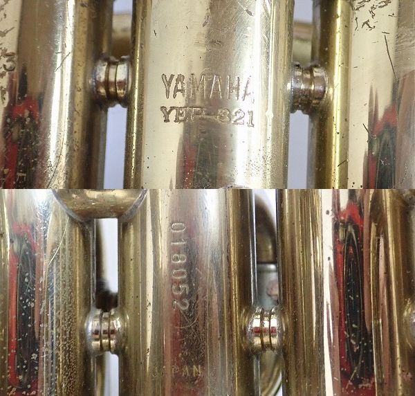 実際に弊社で買取させて頂いた★【ジャンク】YAMAHA/ヤマハ ユーフォニアム YEP-321/YEP321 ゴールド ハードケース付の画像 4枚目