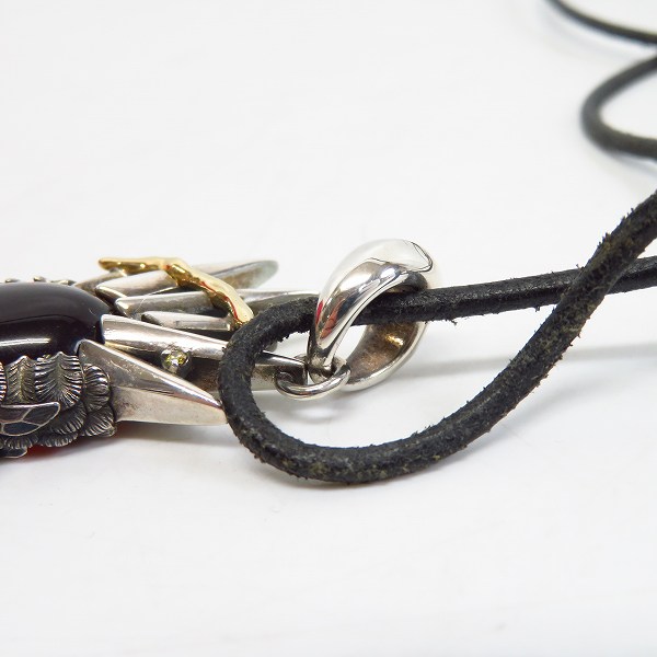 実際に弊社で買取させて頂いた【ギャラ付き】Bloody Mary/ブラッディマリー K18 エス ペンダント レッドアンバーの画像 5枚目