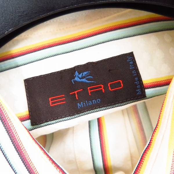 実際に弊社で買取させて頂いたETRO/エトロ L/Sストライプシャツ/42の画像 2枚目
