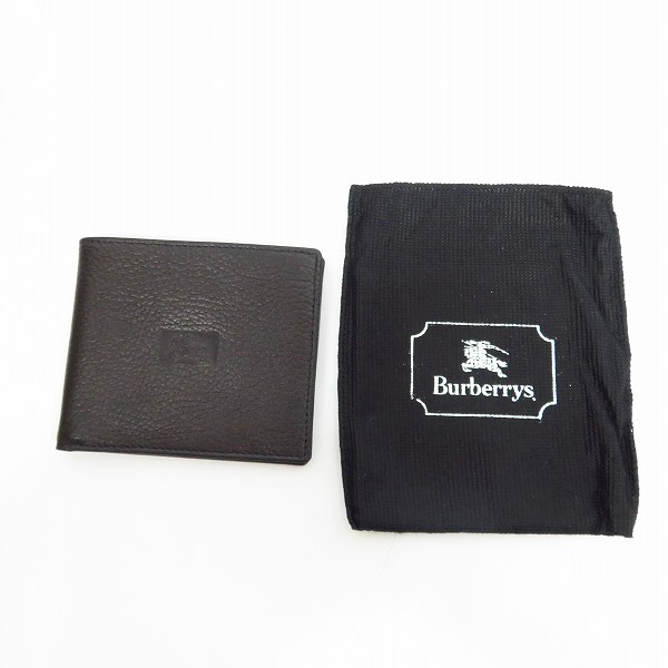実際に弊社で買取させて頂いたBURBERRYS/バーバリーズ イタリア製 裏地チェック柄 レザー二つ折り財布の画像 8枚目