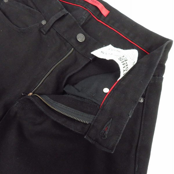 実際に弊社で買取させて頂いたHUGO BOSS/ヒューゴボス クロップト テーパード フィット ブラックデニム /29の画像 4枚目