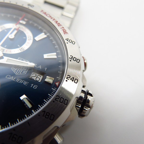 実際に弊社で買取させて頂いた【ギャラ付き】TAG Heuer/タグ・ホイヤー フォーミュラ１ クロノグラフ 自動巻き CAZ2015 BA0876の画像 6枚目