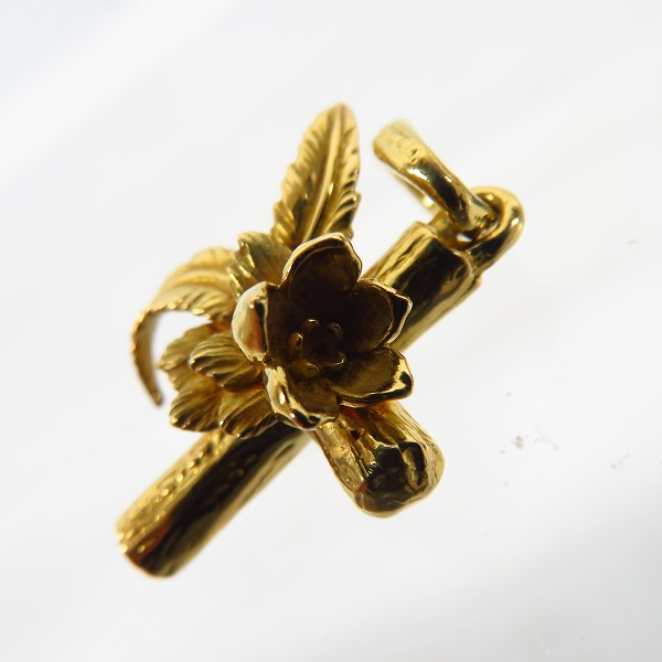 実際に弊社で買取させて頂いた【ギャラ付き】Bloody Mary/ブラッディマリー K18 マグノリア ペンダントトップの画像 4枚目