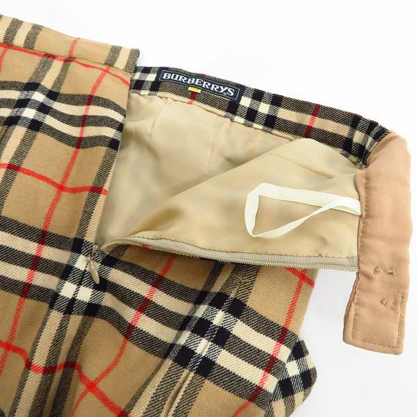 実際に弊社で買取させて頂いた【カスタム】BURBERRY/バーバリー ウールフリルスカート/バーバリーチェックの画像 5枚目