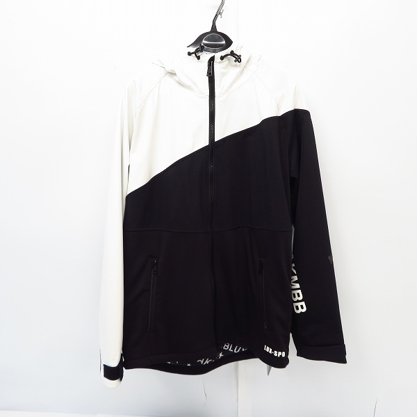 実際に弊社で買取させて頂いたLUXE163 AKM×BROWN BUNNY/エーケーエム×ブラウンバニー DIAGONAL WHITECOMBI ZIPUP BLOUSON/ブルゾン ZJ032/XL