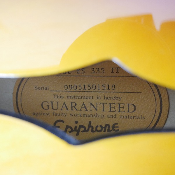 実際に弊社で買取させて頂いた★Epiphone/エピフォン Custom Shop Limited Edition ES-335 TF セミアコ ギター ソフトケース付きの画像 6枚目